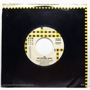So "Are You Sure / Don't Look Back" 45 RPM EMI Manhattan EX Synth Pop